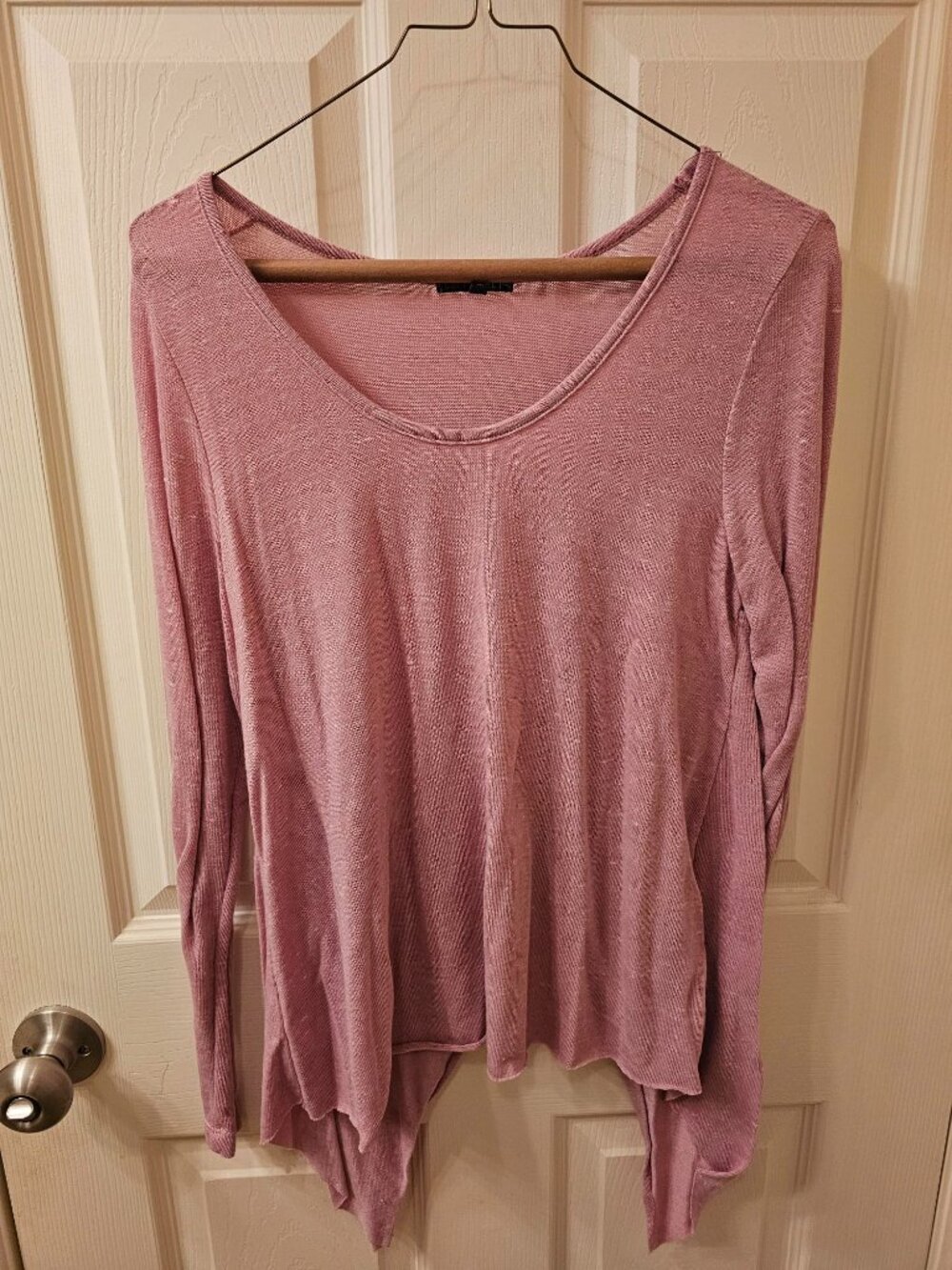 Copper Key Medium Rose Pink Blouse w / Open Back